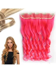 Girlshow Clip in pás vlasů - lokny 55 cm - odstín Pink