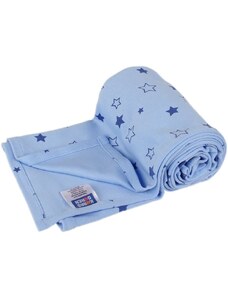 Kaarsgaren Letní deka 70x100cm z bio-bavlny modrá hvězdičky
