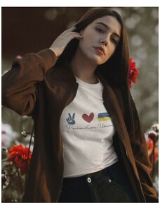 Tamina Tričko Peace Love Ukraine