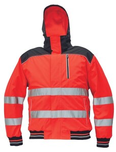 Červa KNOXFIELD HI-VIS WINTER pilot zimní reflexní bunda červená