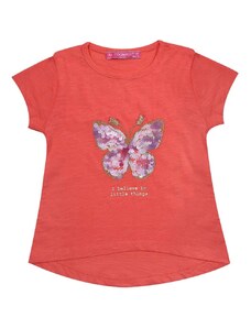 FASARDI Dívčí tričko s korálovým motýlem