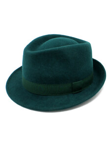 Hologramme Paris Unisex vlněný klobouk Claude tmavě zelený
