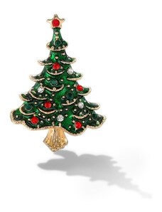 Éternelle Vánoční brož se zirkony Christmas Tree 4 - vánoční stromeček