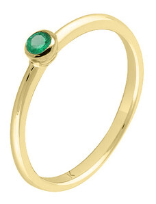 Zlatý prsten se smaragdem ZPDI033Z-55-0500