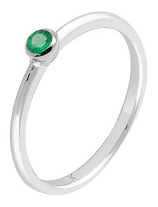 Zlatý prsten se smaragdem ZPDI033B-58-0500