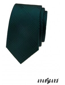 Tmavě zelená slim kravata se vzorem Avantgard 571-22280