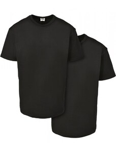 URBAN CLASSICS Organic Basic Tee 2-Pack - black+black