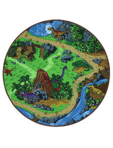 Vopi koberce Dětský kusový koberec Dino kruh - 120x120 (průměr) kruh cm