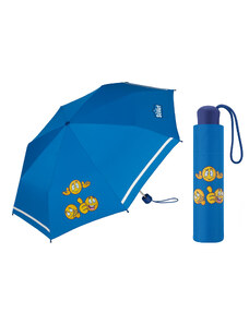 Scout Emoji Blue dětský skládací deštník s reflexním proužkem