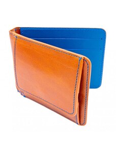 Danny P. Kožená peněženka s klipem dolarovka hnědo/modrá