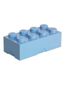 Světle modrý box na svačinu LEGO Lunch 20 x 10 cm