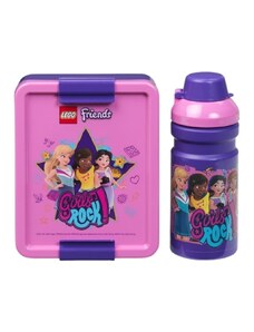 Růžový svačinový set LEGO FRIENDS Girls Rock