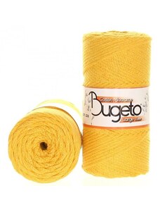 Bugeto Cotton Macrame Large 3 mm - sytě žlutá 407-223