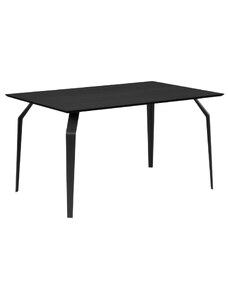 Černý dubový jídelní stůl MICADONI SONO 140 x 90 cm