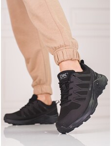 DK Designové černé trekingové boty dámské bez podpatku