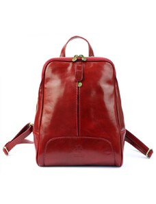VERA PELLE Barebag Kožený červený dámský batoh Florence