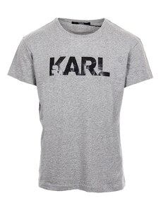 Karl Lagerfeld pánské tričko šedé s logem