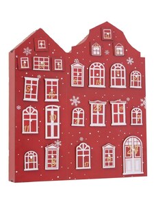 BOLTZE Vánoční dekorace adventní kalendář domeček, 45 cm