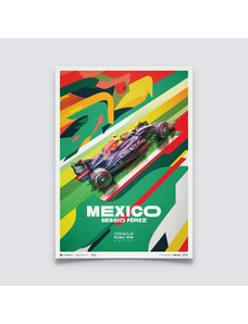 Automobilist Posters | Oracle Red Bull Racing - Sergio Pérez - Mexican Grand Prix - 2022, Limited Edition of 200, 50 x 70 cm