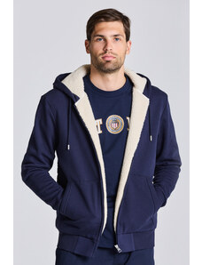 MIKINA GANT D2. SHERPA FLEECE ZIP SWEAT HOODIE modrá M