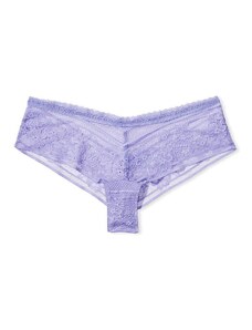 Victoria's Secret sexy fialové krajkové brazilské kalhotky Lacie Floral Stripe Cheeky Panty