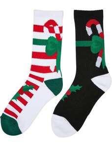 Urban Classics Accessoires Vánoční ponožky X-Mas Candy - 2-balení vícebarevné