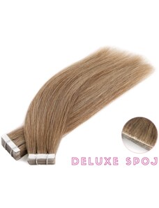 Deluxe neviditelné vlasové PU pásky tape in na prodlužování vlasů 60cm 10A - popelavá blond