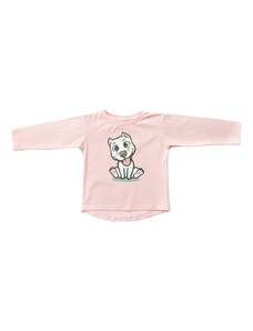 Babu Dívčí růžové tričko s dlouhým rukávem