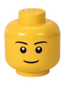 Lego Žlutý úložný box ve tvaru hlavy LEGO Boy 19 cm