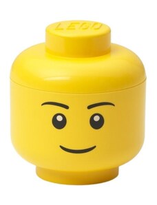 Lego Žlutý úložný box ve tvaru hlavy LEGO Boy mini 12 cm