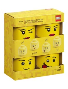 Set čtyř žlutých úložných boxů LEGO mini