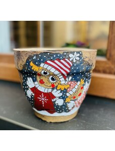 Keramika Javorník Květináč velký - vánoční andílek