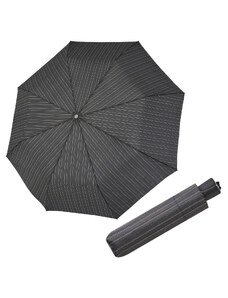 Doppler Mini Fiber - pánský skládací deštník úzký šedý proužek