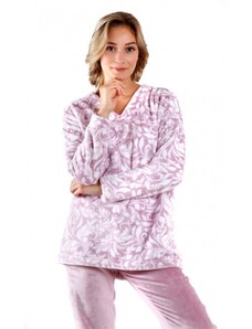 FLORA teplé pyžamo mauve mist 6456 - Vestis