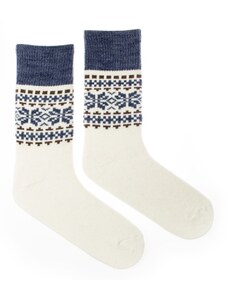 Fusakle Vlněné ponožky merino Vlnáč Dvojvločka modrohnědý