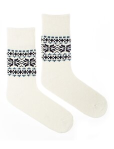 Fusakle Vlněné ponožky Vlnáč Zima bílý