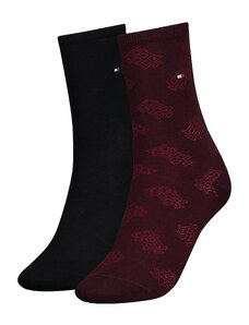 TOMMY HILFIGER Dámské černé ponožky 2 páry 701221054-2P-004