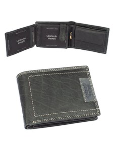 Leonardo Verrelli Luxusní pánská peněženka černá