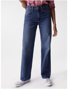 Modré dámské straight fit džíny Salsa Jeans True - Dámské