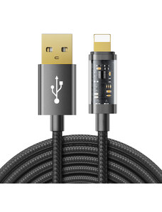 Joyroom USB kabel Lightning pro nabíjení / přenos dat 2,4 A 20 W 2 M Černá