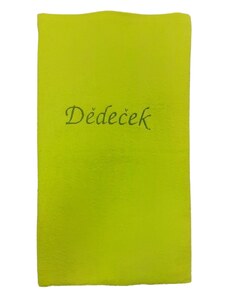 Top textil Osuška s nápisem "Dědeček" - Pistáciová 70x120 cm