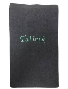 Top textil Osuška s nápisem "Tatínek" - Černá 70x120 cm