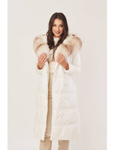 KONOPKA Dámský lehký zimní péřový kabát s kapucí