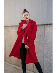 Dlouhý kabát - červený