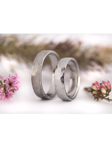 Zaczyk Wood Rings Snubni prsteny Titanium Geometric A01