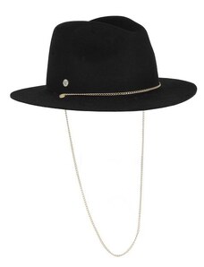 Fléchet - Since 1859 Dámský černý klobouk fedora se zlatým řetízkem - Fléchet