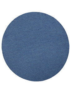 NORTHRUGS - Hanse Home koberce Kusový koberec Twin-Wendeteppiche 103100 blau creme kruh – na ven i na doma - 200x200 (průměr) kruh cm