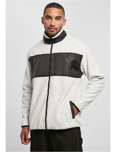 UC Men Záplatovaná Micro fleece bunda wolfgrey