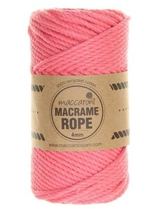 Maccaroni Macrame Rope 4 mm - lososová 402