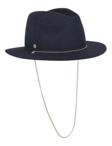 Fléchet - Since 1859 Dámský modrý klobouk fedora se zlatým řetízkem - Fléchet